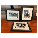 Vintage Style Framed Ambulance Photographs ... 18 x 15 inches each