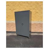 Global Industrial Rolling Metal Locking Storage Cabinet ... 78 x 46 x 24 Inches
