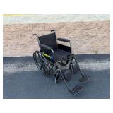 Medline Excel K1 Basic Metro 1 Wheelchair with Elevating Leg Rests ... 17 x 15 Inches
