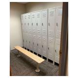 Metal Lockers and Wooden Bench ... Lockers 78 x 36 x 18 inches Per Unit, 3 units total ... Bench 18 x 72 x 10 Inches