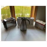 Kitchen Appliances Including Hamilton Beach Mixer, Krups Toaster, and Thermal Carafe