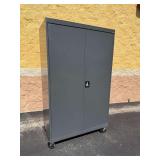 Global Industrial Rolling Metal Locking Storage Cabinet ... 78 x 46 x 24 Inches