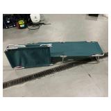 (2) Folding Green Camping Cots...10 x 76 x 23 inches