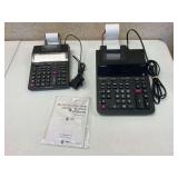 Casio Printing Calculators Model HR-170RC and DR-120R with Manual