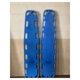 2 Iron Duck Blue Plastic Spine Boards / Emergency Stretchers ... 72 x 16 inches