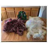 Christmas Themed Tinsel & Holiday Lights