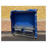Rolling Wire Shelving Unit ... 70 x 19 x 60 Inches ... included additional slight bent shelf