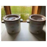Two Rival Crock-Pot 3.5-Quart Stoneware Slow Cookers Model 3100/2