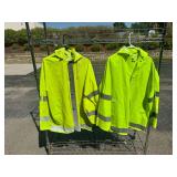 Two Neese Rainwear High-Visibility Emergency Services Jackets, Size Large