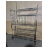 Nexel Rolling Wire Shelving Unit … 80 x 60 x 18 inches