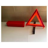 Collapsible Reflective Emergency Warning Triangle with Red Storage Case