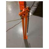 Orange Metal Chain Puller and Lifting Stand ... 36 inches tall