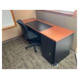 Office Desk and Rolling Task Chair