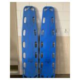 (2) Iron Duck Blue Plastic Spine Boards Backboards ... 72 x 16 Inches