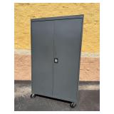 Global Industrial Rolling Metal Locking Storage Cabinet ... 78 x 46 x 24 Inches