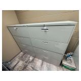 (2) HON 4-Drawer Lateral Metal Filing Cabinets w/ Keys