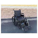 Medline Wheelchair with Elevating Leg Rests ... 20 x 17 Inch Seat