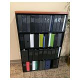 Wooden Office Bookshelf w/ Binders ... 55 x 36 x 13 inches