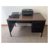 Metal Framed Office Desk...  contents NOT included ...  30 x 48 x 30 inches