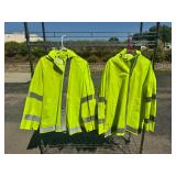(2) Neese Rainwear High-Visibility Emergency Services Jackets - Size Large