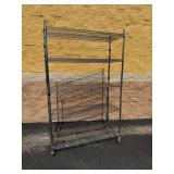 Seville Classics Rolling Wire Shelving Unit ... 76 x 19 x 48 inches