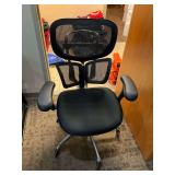 Black Rolling Adjustable Office Chair ... 42 x 20 x 24 inches