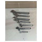 Adjustable Wrench Collection, Set of 7
