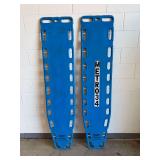 (2) Najo by Ferno Blue Plastic X-Ray Translucent Spine Boards Backboards ... 72 x 16 Inches