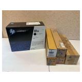 Assorted Printer Toner Cartridges - HP LaserJet 81A & Konica Minolta TN328