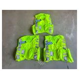 (3) High-Visibility EMS Safety Vests with Pockets and Reflective Striping