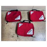 (3) Ferno Intubation Medical Emergency Bags Red ... 14 x 11 Inches