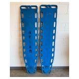 Two Ferno NaJo Blue Plastic Backboards ... 72 x 16 inches
