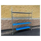 Rolling Wire Shelving Unit ... 60 x 72 x 18