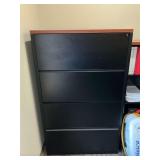Four-Drawer Lateral Filing Cabinet with Wood-Tone Top...60 x 36 x 20 inches
