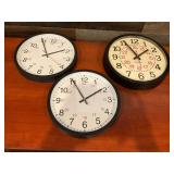 (3) Wall Clocks ... 13 inch diameter