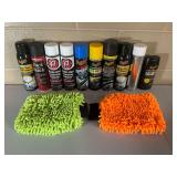 Automotive Detailing Chemical Sprays and Wash Mitts