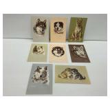 (8) Alaska Cruise Lines Dinner Menus with Josephine Crumrine Dog Art