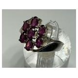 Sterling Silver Rhodolite Ring...Size 7