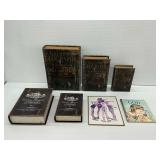 Decorative Book Design Storage Boxes, Norman Rockwell Print, and Little Golden Book