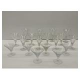 (18) Etched Glass Stemware Glasses