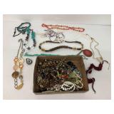 Costume Jewelry with Multiple Necklaces