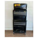 Stanley Black Metal Rolling Toolbox with Multiple Drawers