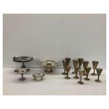 Silverplate Hollowware and Goblet Assortment