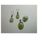 Sterling Silver and Gemstone Jewelry Set