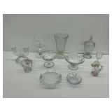 Clear and Silver-Trimmed Glassware