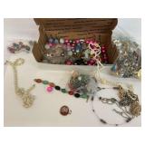 Costume Jewelry Lot with Loose Beads