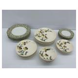 Mixed Ceramic Dinnerware Including Blue Ridge and J. and G. Meakin Ironstone