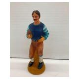 1970s Painted Chalkware Football Player Kessler Whiskey Display Figure