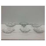 (6) Clear Glass Fruit Bowls