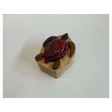 Wooden Turtle Puzzle Box with Secret Locking Mechanism